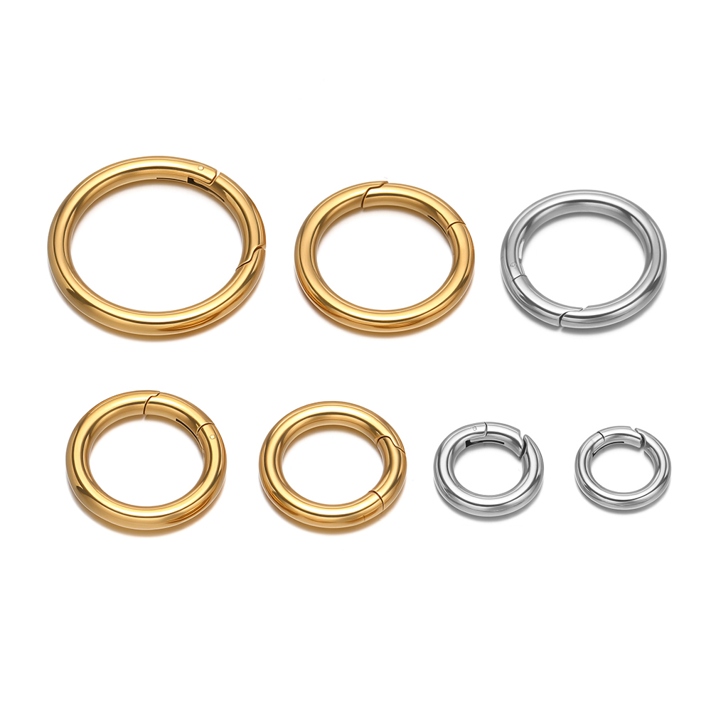 Jewelry Making Class - 2Pcs/Lot Round Spring Clasps Stainless Steel
