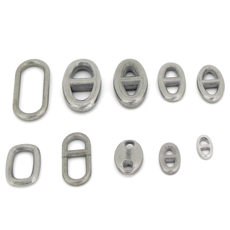 Jewelry Making Class - 10Pcs Stainless Steel Double Hole Oval