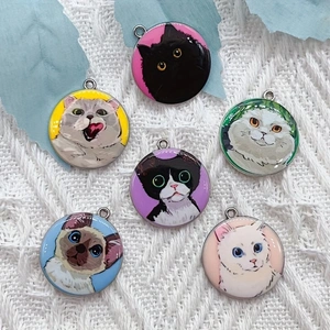 10pcs cartoon animal cat ename - Jewelry Making Earrings ulasan dan harga