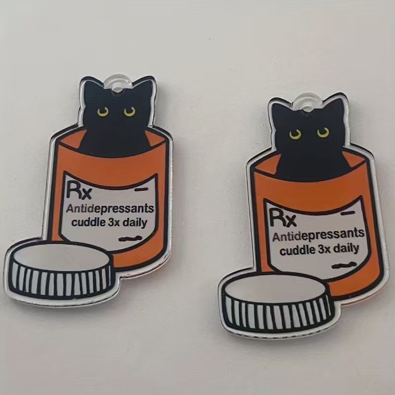 10pcs acrylic medicine cat pen - Jewelry Making Earrings ulasan dan harga