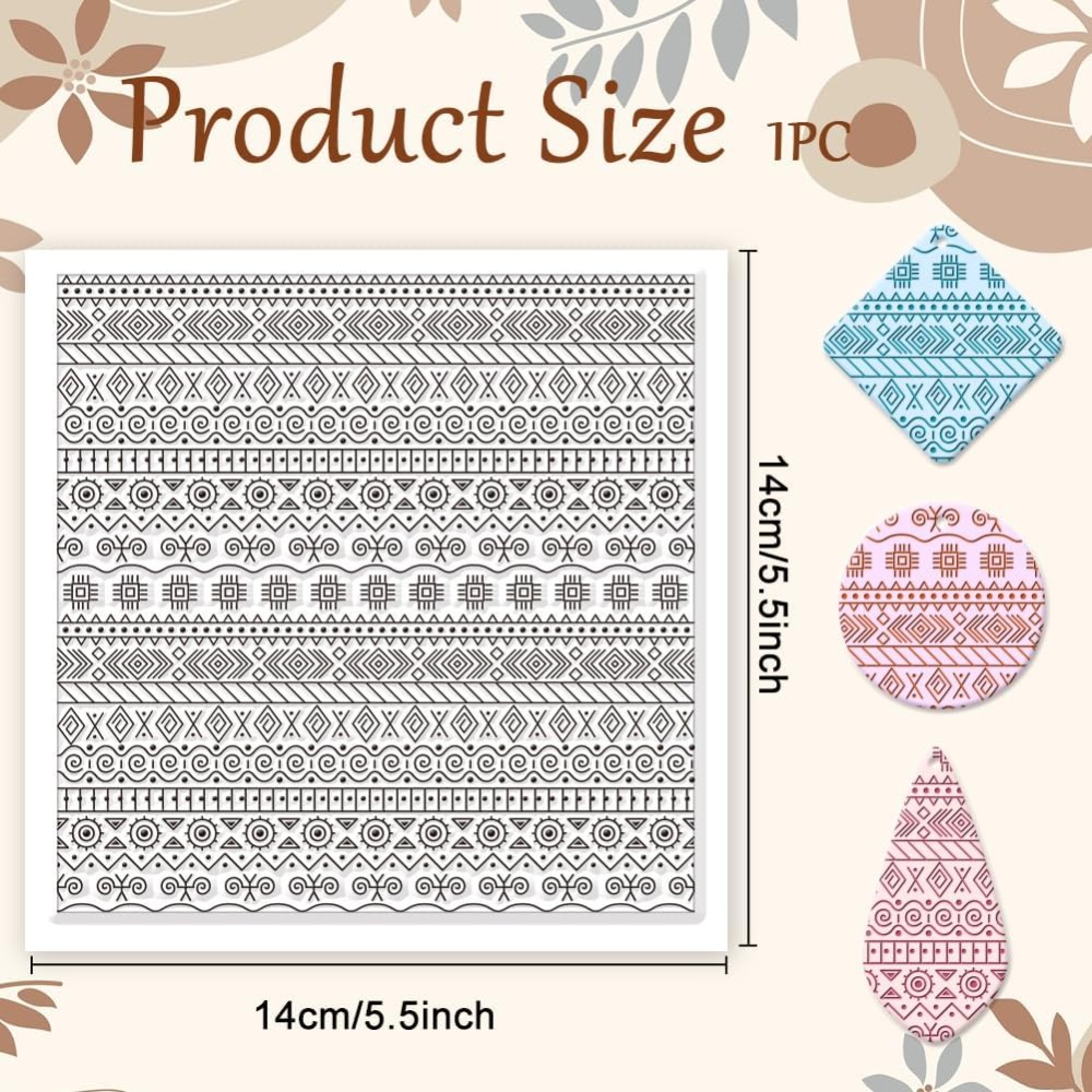 Textile Geometric Silicone Tex - Jewelry Making In Clay ulasan dan harga
