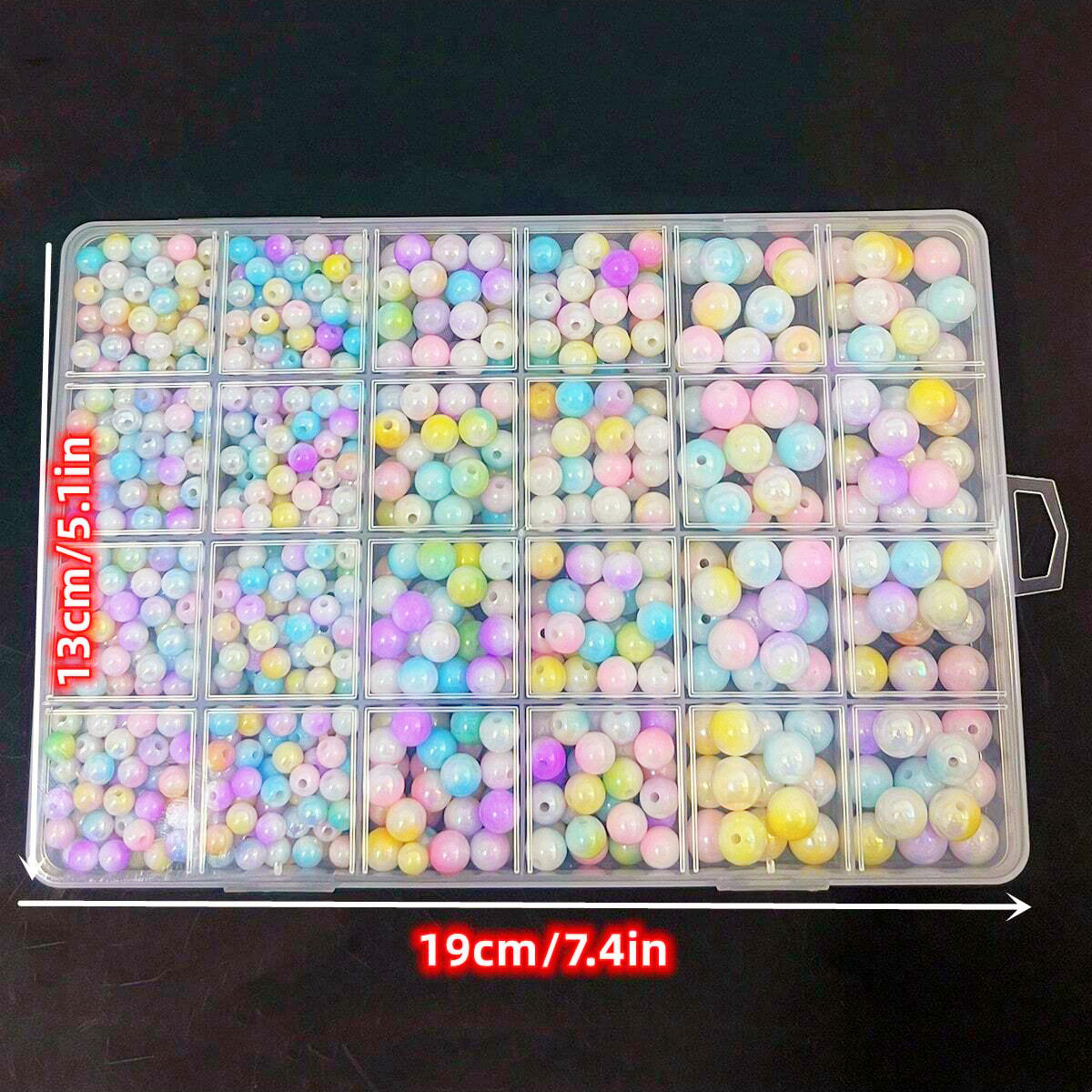 800pcs/24 grid set box 6mm/8mm - Jewelry Making Box ulasan dan harga