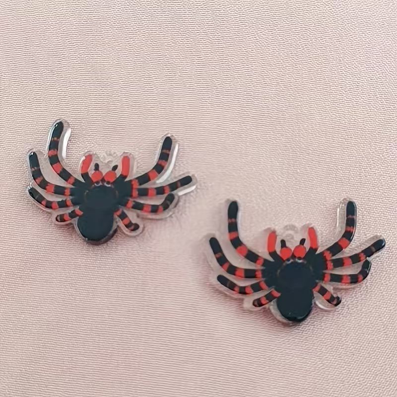 10pcs acrylic Halloween spider - Jewelry Making Earrings ulasan dan harga