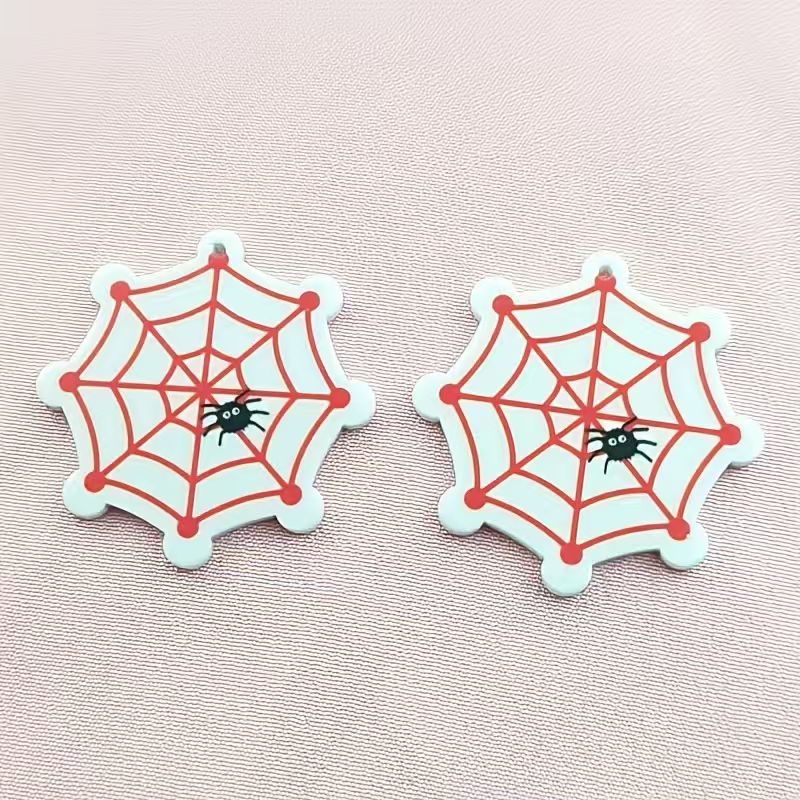 10pcs acrylic Halloween spider - Jewelry Making Earrings ulasan dan harga