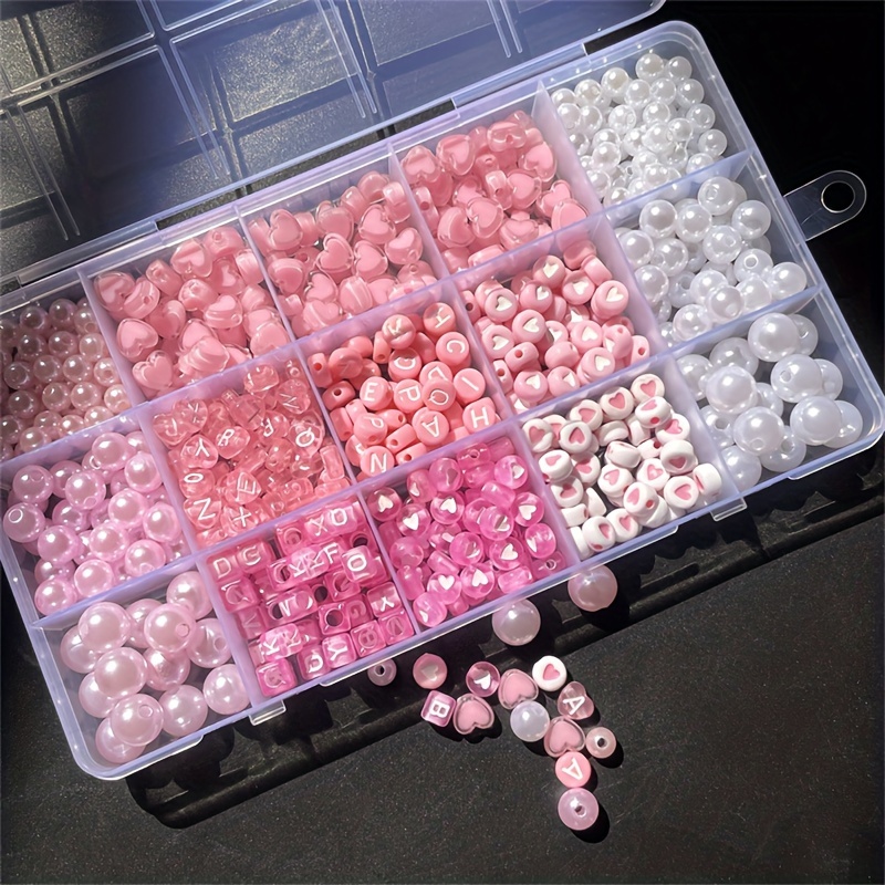 10-Piece Pink Alphabet Box, Ac - Jewelry Making Box ulasan dan harga