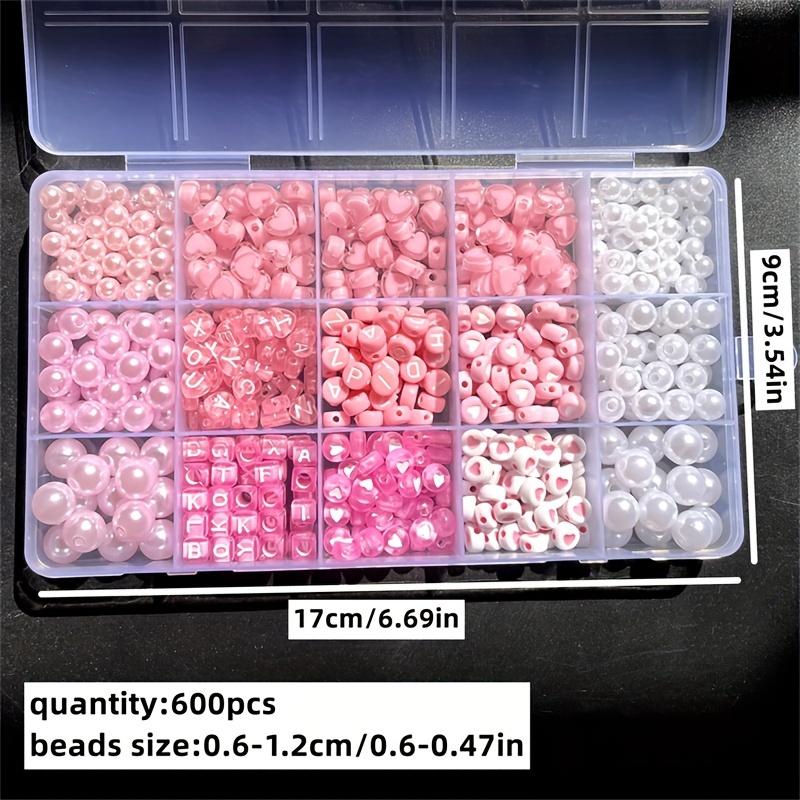10-Piece Pink Alphabet Box, Ac - Jewelry Making Box ulasan dan harga