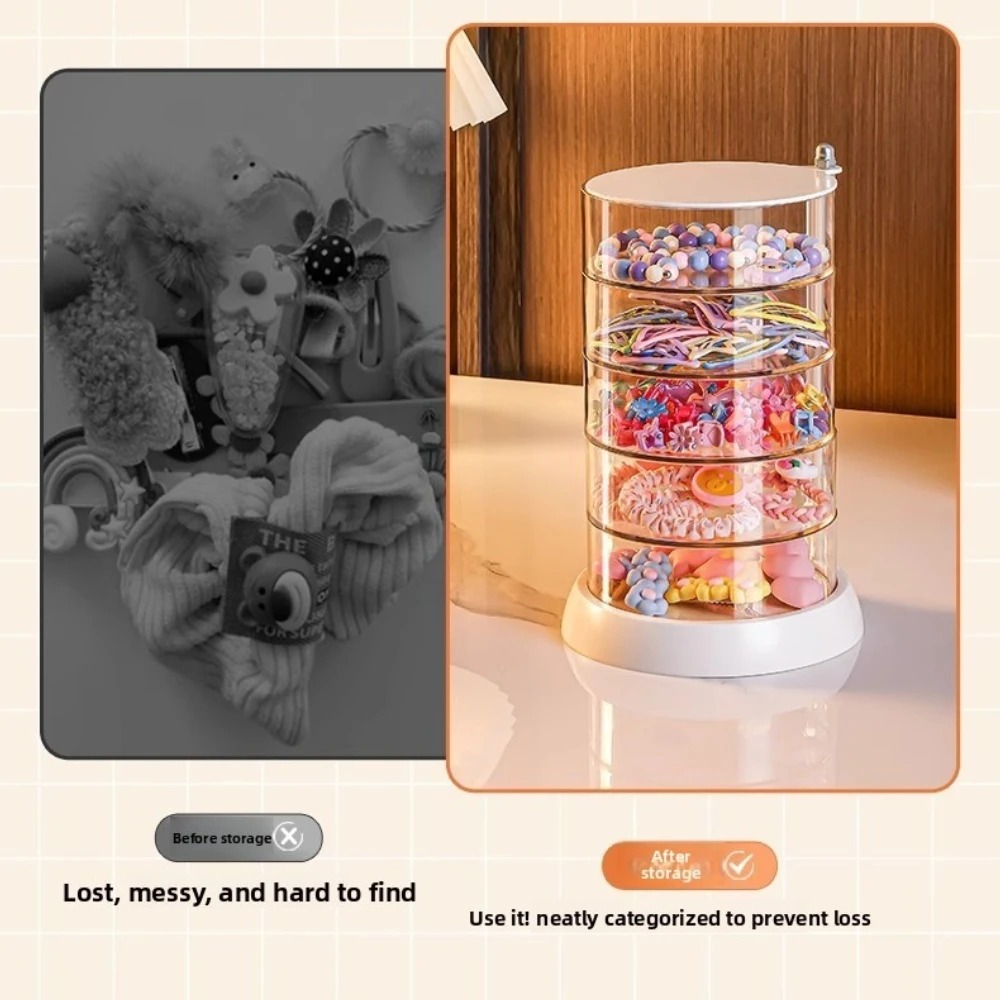 360 Rotating Clear Hair Access - Jewelry Making Box ulasan dan harga