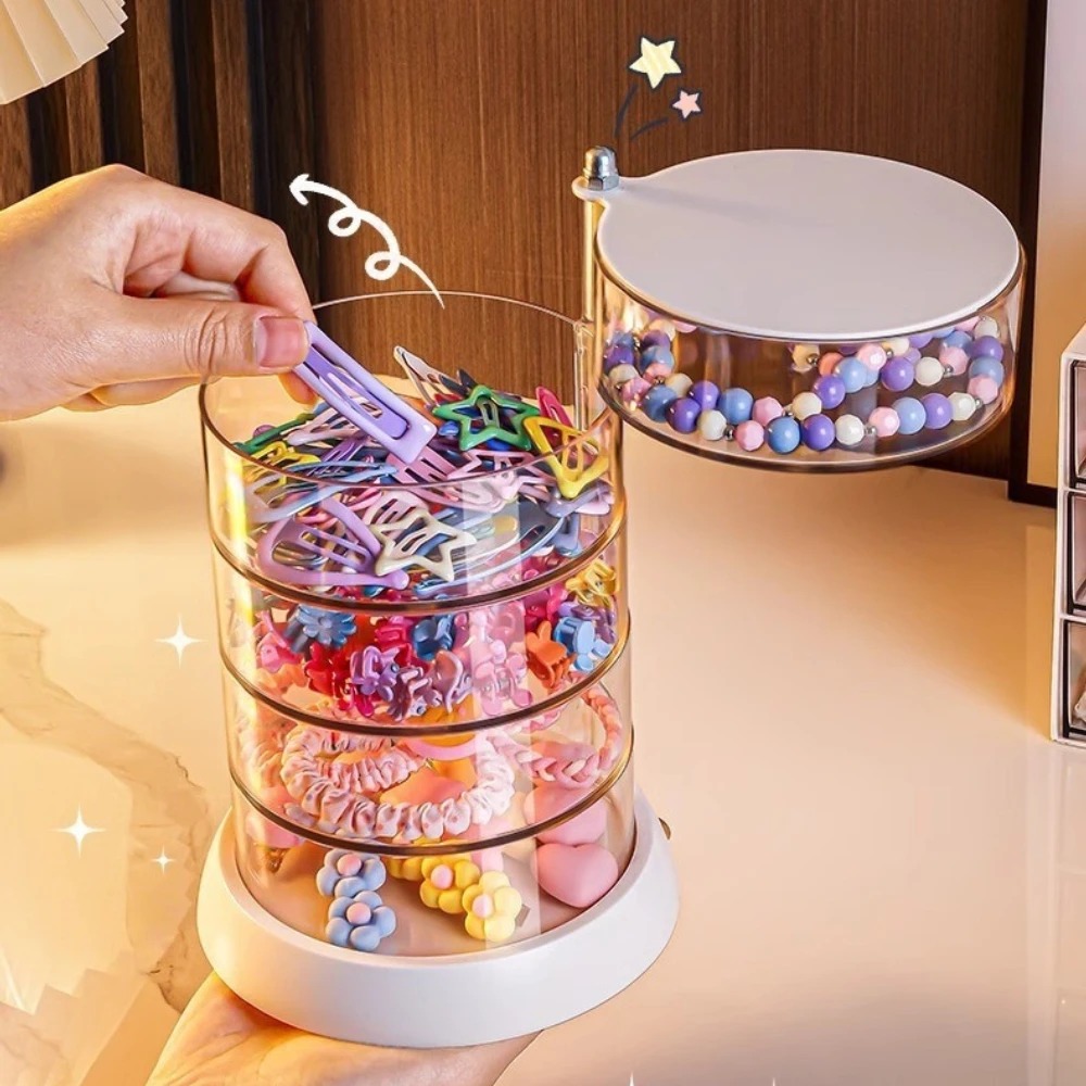 360 Rotating Clear Hair Access - Jewelry Making Box ulasan dan harga
