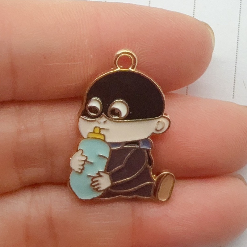 10pcs alloy drip oil cartoon p - Jewelry Making Earrings ulasan dan harga