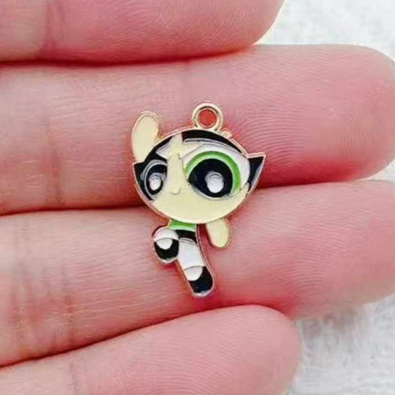 10pcs Alloy Oil-Dripping Carto - Jewelry Making Earrings ulasan dan harga