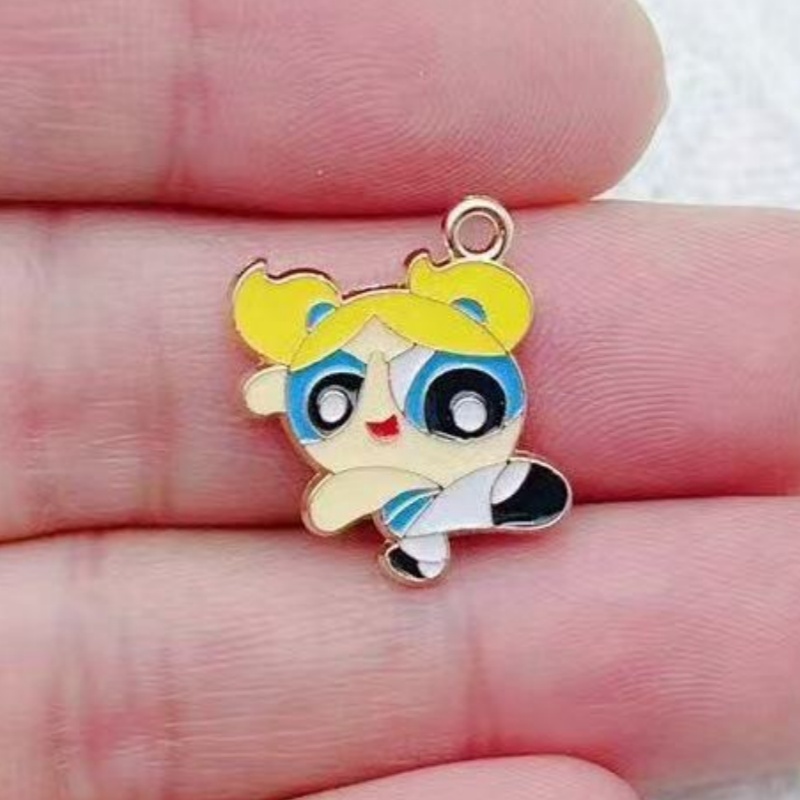 10pcs Alloy Oil-Dripping Carto - Jewelry Making Earrings ulasan dan harga