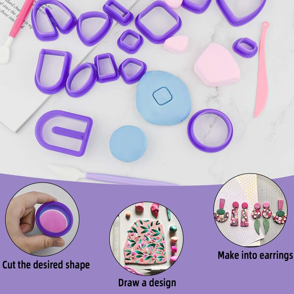 Polymer Clay Earring Making Ki - Jewelry Making In Clay ulasan dan harga