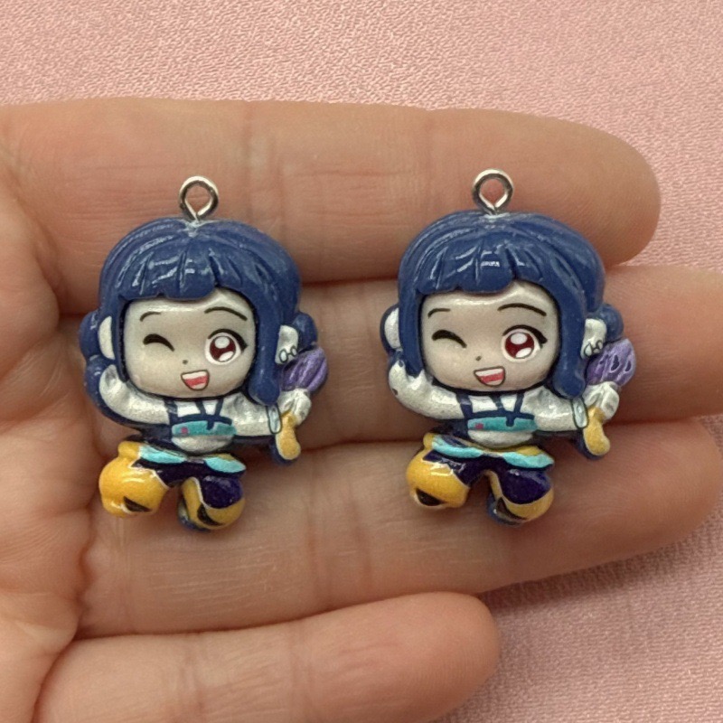 10pcs resin cartoon pendant, D - Jewelry Making Earrings ulasan dan harga