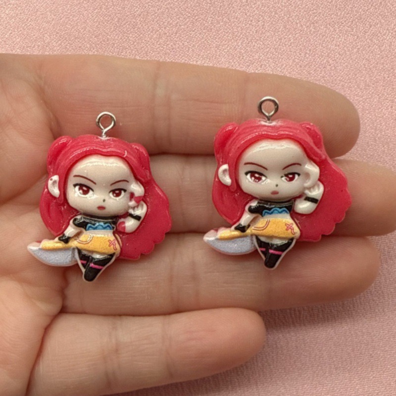 10pcs resin cartoon pendant, D - Jewelry Making Earrings ulasan dan harga