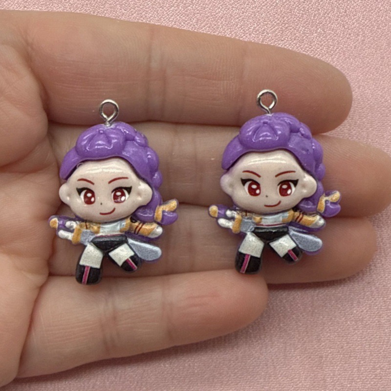 10pcs resin cartoon pendant, D - Jewelry Making Earrings ulasan dan harga