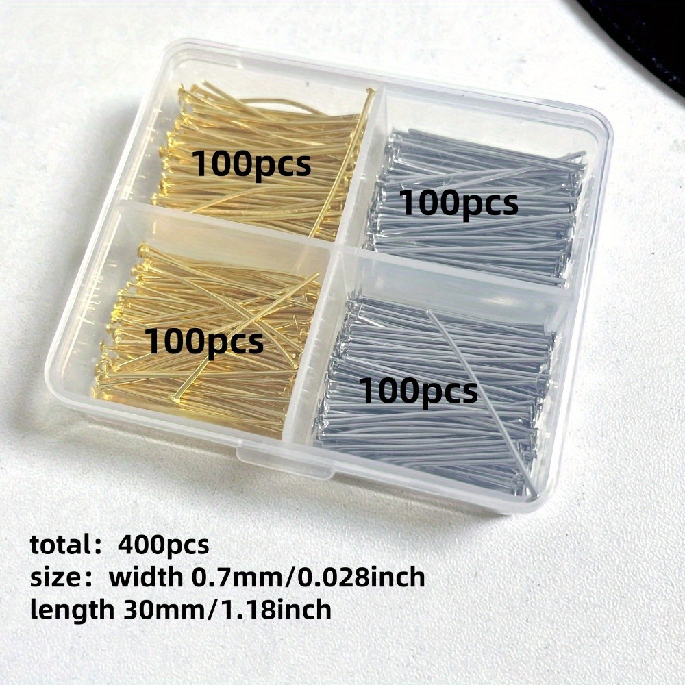400pcs Mixed Iron Head Pins 30 - Jewelry Making Box ulasan dan harga