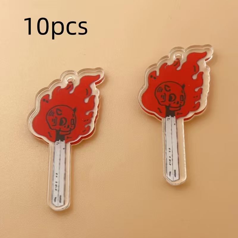 10pcs acrylic skull pendant, D - Jewelry Making Earrings ulasan dan harga