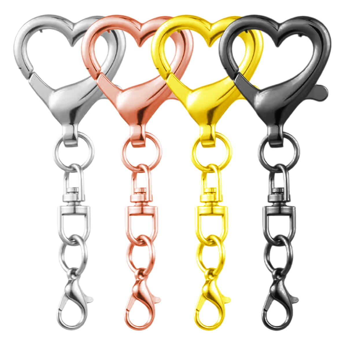 5/15/30Pcs Heart Shaped Swivel - Jewelry Making Class ulasan dan harga