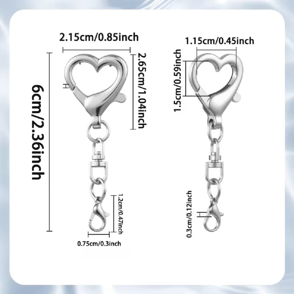 5/15/30Pcs Heart Shaped Swivel - Jewelry Making Class ulasan dan harga