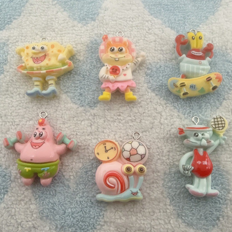 10pcs cartoon resin pendant, D - Jewelry Making Earrings ulasan dan harga