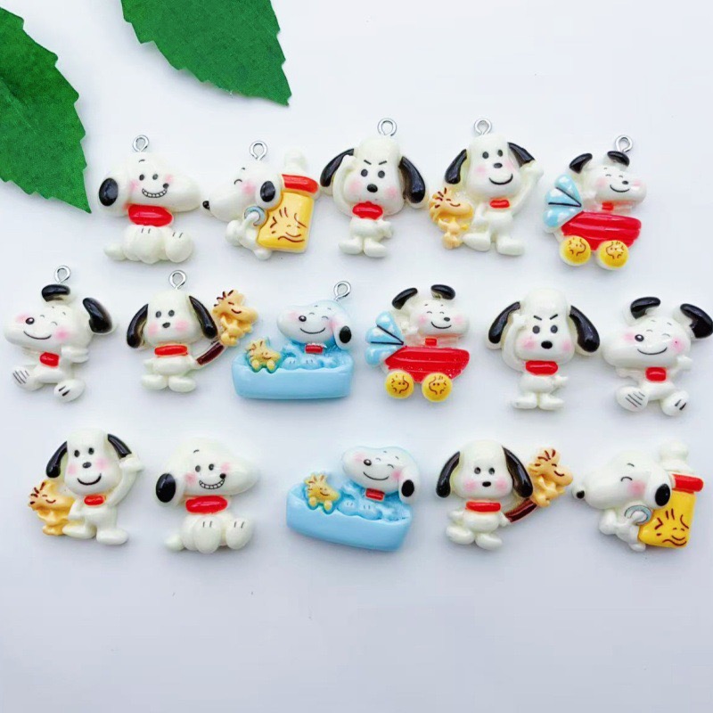 12pcs resin cartoon dog pendan - Jewelry Making Earrings ulasan dan harga
