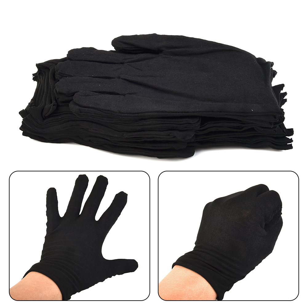 12 Pairs Black Cotton Gloves S - Jewelry Making Gloves ulasan dan harga