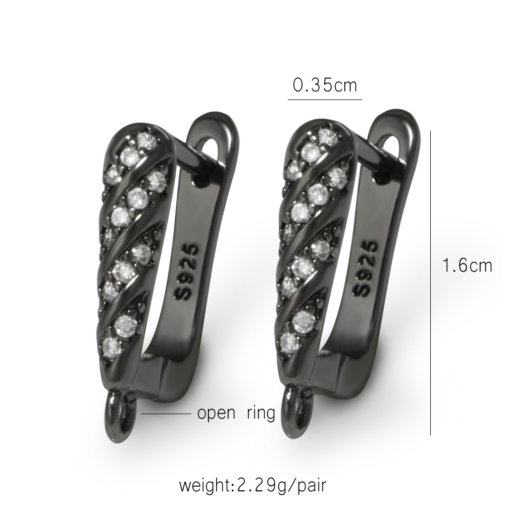 YANASI 1 Pair Gun Black  Brass - Jewelry Making Class ulasan dan harga