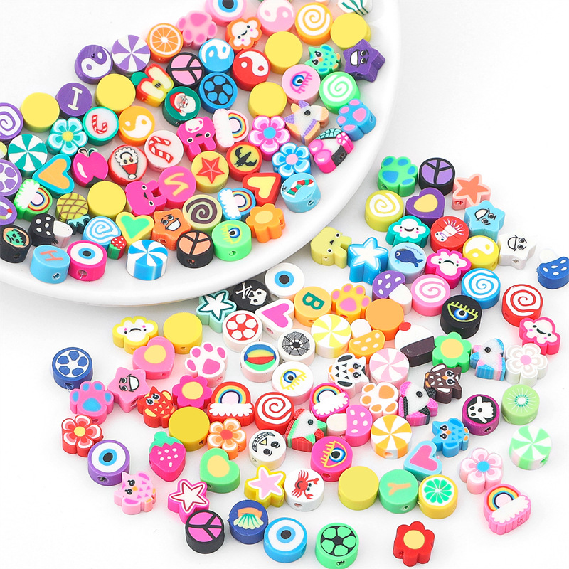 100Pcs Random Style Polymer Cl - Jewelry Making In Clay ulasan dan harga