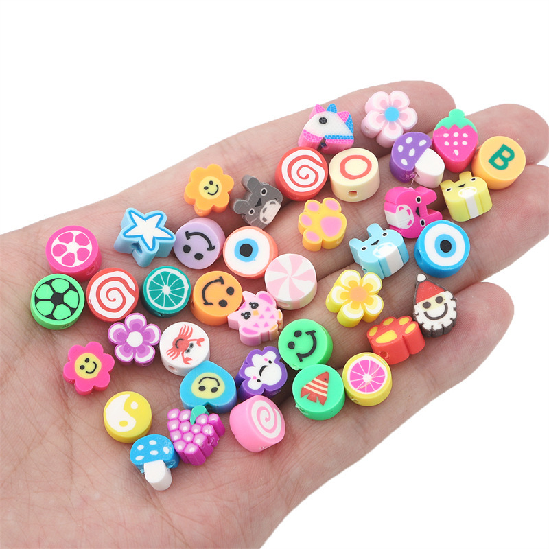 100Pcs Random Style Polymer Cl - Jewelry Making In Clay ulasan dan harga