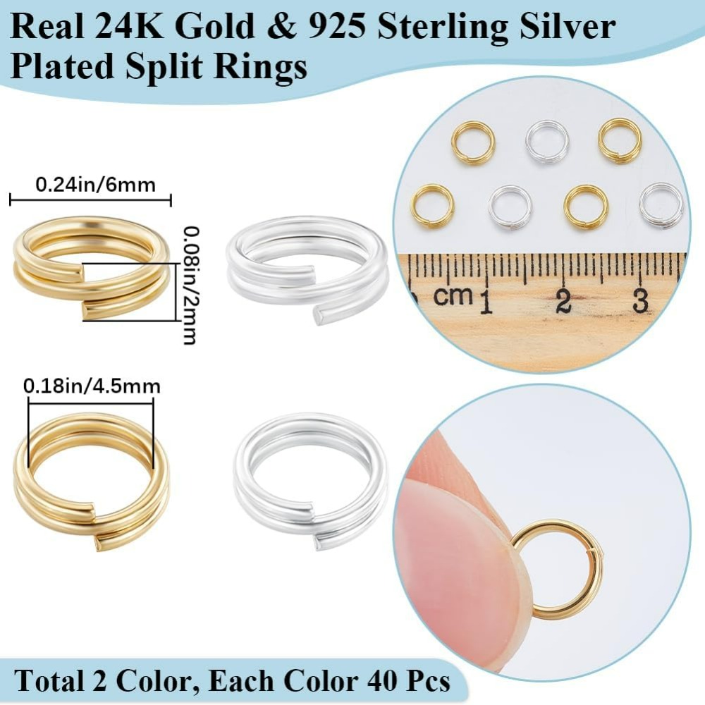 1 Box 80Pcs Split Jump Ring 24 - Jewelry Making Box ulasan dan harga