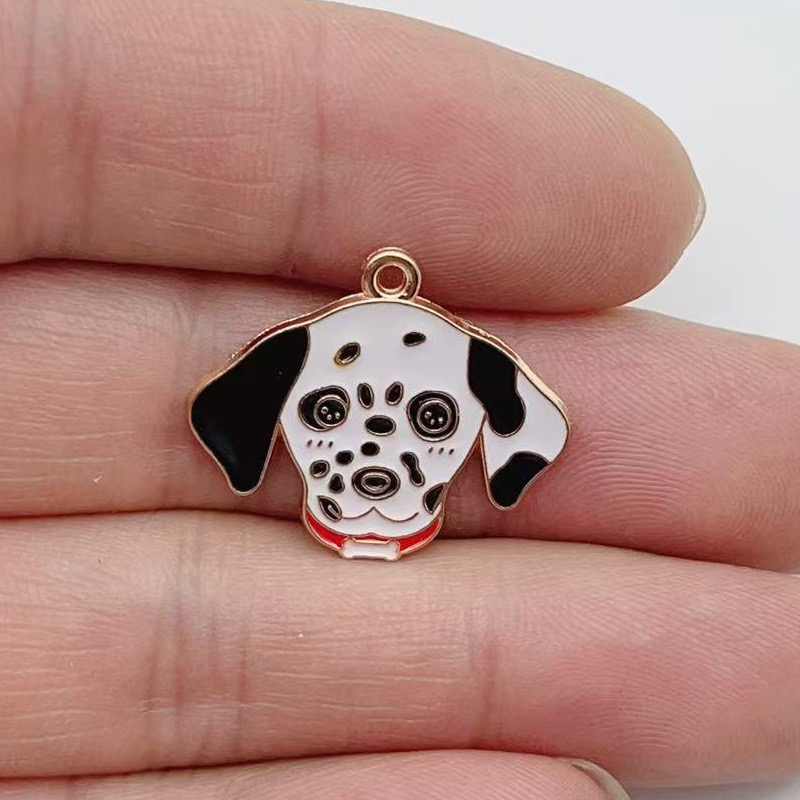 12pcs cartoon pet spotted dog  - Jewelry Making Earrings ulasan dan harga