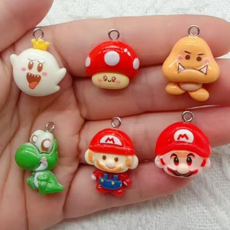 10pcs resin cartoon pendant, D - Jewelry Making Earrings ulasan dan harga