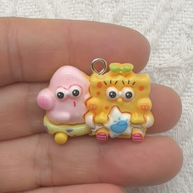 10pcs cartoon resin pendant, D - Jewelry Making Earrings ulasan dan harga