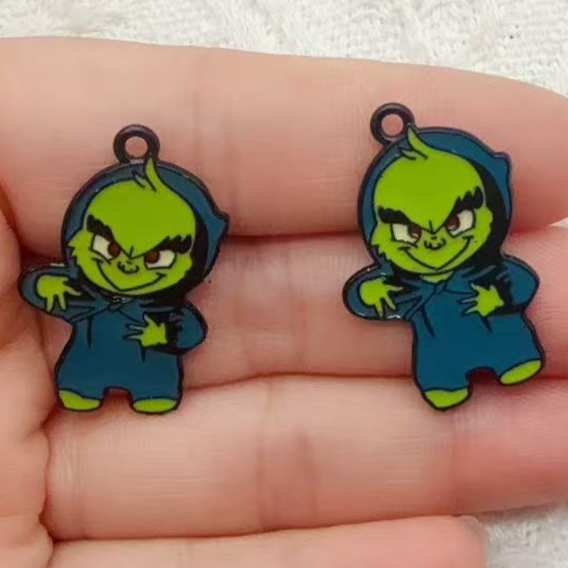 10pcs alloy drip oil cartoon C - Jewelry Making Earrings ulasan dan harga