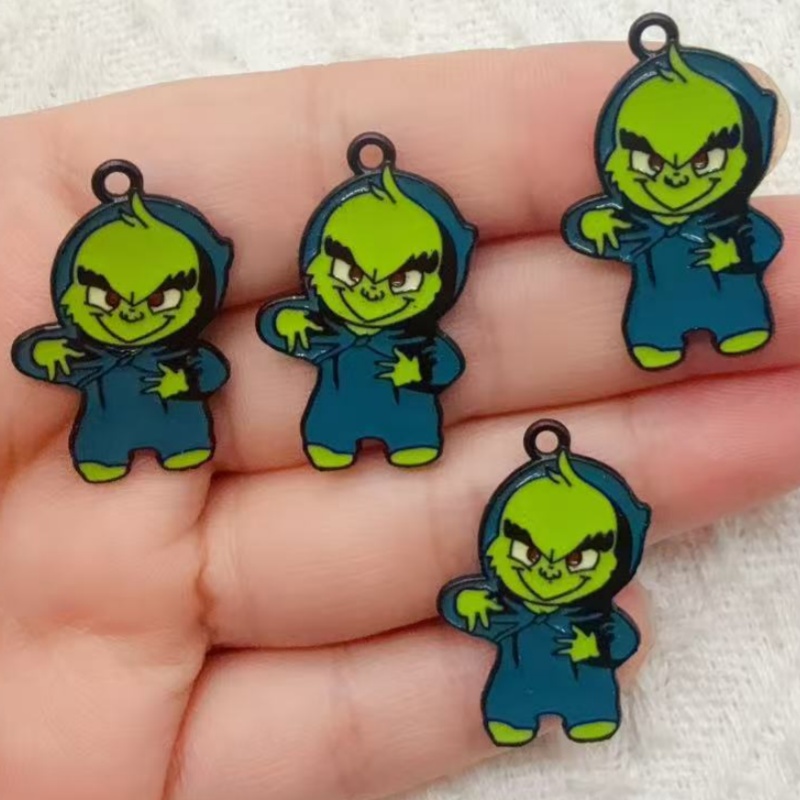 10pcs alloy drip oil cartoon C - Jewelry Making Earrings ulasan dan harga