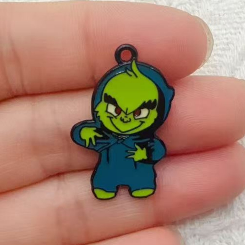 10pcs alloy drip oil cartoon C - Jewelry Making Earrings ulasan dan harga