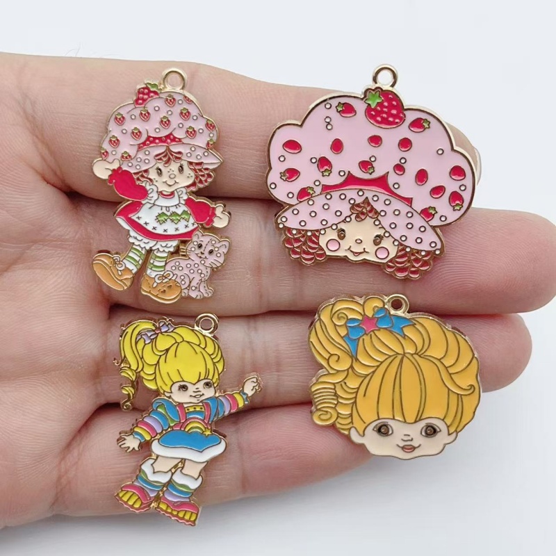 10pcs Cute Little Girl Enamel  - Jewelry Making Earrings ulasan dan harga