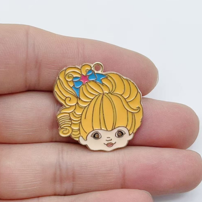 10pcs Cute Little Girl Enamel  - Jewelry Making Earrings ulasan dan harga