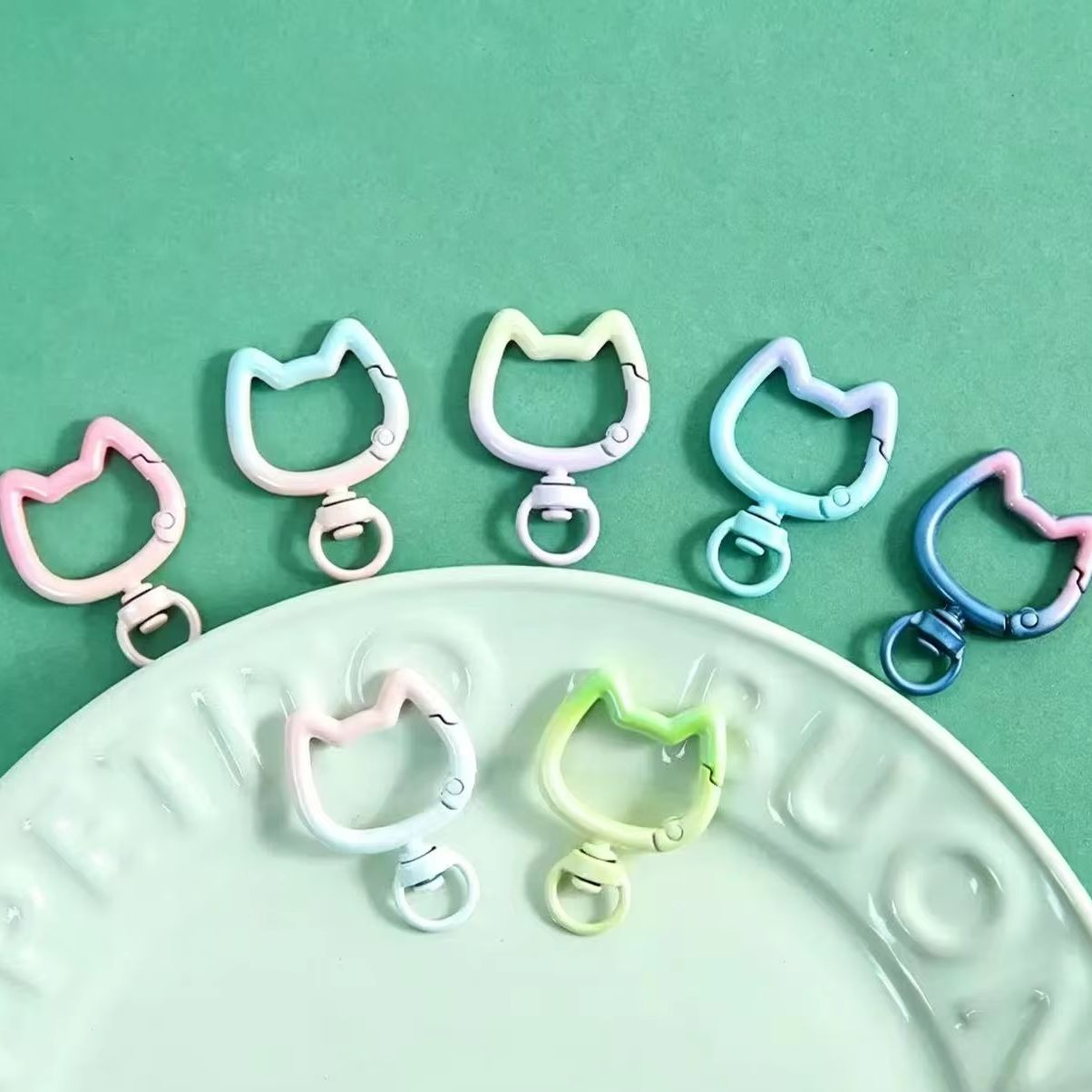 5-10PCS Gradient Cute Cat Clas - Jewelry Making Class ulasan dan harga